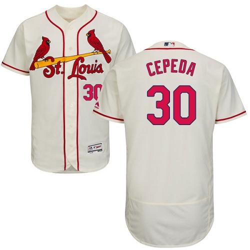 Cardinals #30 Orlando Cepeda Cream Flexbase Authentic Collection Stitched MLB Jersey